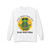 Brew Good Vibes Sweatshirt – Zen Gecko Bert meditating with coffee by Coo Coo’s Coffee White