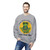 Brew Good Vibes Sweatshirt – Zen Gecko Bert meditating with coffee by Coo Coo’s Coffee Sport Grey Male Model