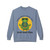 Brew Good Vibes Sweatshirt – Zen Gecko Bert meditating with coffee by Coo Coo’s Coffee Stone Blue