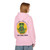 Brew Good Vibes Hoodie – Zen gecko meditating in coffee bliss by Coo Coo’s Coffee, Light Pink Female Model