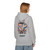 I Brew in Chaos Hoodie – Abstract coffee cup splatter art on fleece hoodie by Coo Coo’s Coffee, Sport Grey Female Model