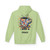 I Brew in Chaos Hoodie – Abstract coffee cup splatter art on fleece hoodie by Coo Coo’s Coffee, Pistachio