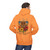 Frida-inspired sweatshirt design with woman holding coffee and “Viva Ama Café” text – Coo Coo’s Coffee, Tangerine Male Model