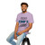 Orchid unisex t-shirt with bold Coo Coo’s Coffee logo on front
