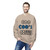 Sand crewneck sweatshirt featuring the bold “Coo Coo’s Coffee” logo in black and blue paw-print lettering across the chest. Male Model
