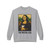 Sport Grey sweatshirt featuring a parody of the Mona Lisa holding a coffee cup with the text “The Mocha-Lisa.”