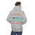 Retro surf van hoodie in sport grey color with ocean view graphic, reading “No Brakes Just Brew, male model back