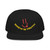 Black snapback hat with red smiley face and bold yellow “Brew Is Truth” text arched below the design. Coffee lifestyle streetwear from Coo Coo’s Coffee.