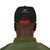 Black & Red snapback hat with red smiley face and bold yellow “Brew Is Truth” text arched below the design. Coffee lifestyle streetwear from Coo Coo’s Coffee. Male Model Back
