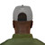 Black & Grey snapback hat with red smiley face and bold yellow “Brew Is Truth” text arched below the design. Coffee lifestyle streetwear from Coo Coo’s Coffee. Male model back
