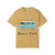 mustard unisex t-shirt with cartoon camper van and Bert character inside, text reads “Brew is Truth”