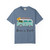 Blue jean unisex t-shirt with cartoon camper van and Bert character inside, text reads “Brew is Truth”