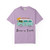 orchid unisex t-shirt with cartoon camper van and Bert character inside, text reads “Brew is Truth”