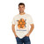 brown-orange tee shirt with caffeine molecule design labeled “Molecule of Madness – Fueled by Coo Coo’s Coffee”