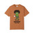 yam tee with frazzled green gecko (Bert) holding coffee cup and text “I’m Not Brewed for This” – funny coffee shirt by Coo Coo’s Coffee