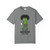 grey tee with frazzled green gecko (Bert) holding coffee cup and text “I’m Not Brewed for This” – funny coffee shirt by Coo Coo’s Coffee