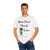 white t-shirt with a frazzled gecko holding coffee and the phrase “Brew First, Think Later – Fueled by Coo Coo’s Coffee”