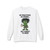 white sweatshirt with frazzled Bert cartoon holding coffee and the text “He Practiced 40 Hours… But Forgot to Brew”