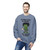white sweatshirt with frazzled Bert cartoon holding coffee and the text “He Practiced 40 Hours… But Forgot to Brew”