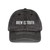 Brew Is Truth vintage black dad hat with white embroidered text