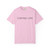 "Coffee Life – Daily Drip Tee in Blossom pink by Coo Coo’s Coffee. Soft pastel coffee shirt with minimalist lettering, relaxed fit unisex cotton tee."