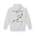 Every Bead Tells a Story – Help Stop The Poke bravery bead design on back of white unisex hoodie.