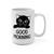 Good Morning cute kitty coffee mug – 15oz ceramic cat lover mug