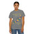 Model wearing grey Every Bead Tells a Story donation tee, front view