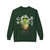 Steeping the Soul Japanese crewneck sweatshirt black - Bert the gecko meditating in traditional tea cup with kanji calligraphy bamboo art and white steam - midweight fleece by Coo Coos Coffee