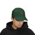 Happy Face dad hat by Coo Coos Coffee - red embroidered smiley icon on Yupoong 6245CM - adjustable buckle strap closure- life style green