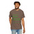$ make coffee coffee tee, front — green monospace terminal output on a dark shirt showing the command "$ make coffee," a progress bar at 64%, and the lines "Compiling beans… Linking espresso… Building dreams…" above "warning: morning incomplete," with a Florida Brew Crew and Coo Coo's Coffee line beneath — Coo Coo's Coffee Tech collection coding tee.