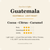 Guatemala roasted coffee beans back label