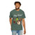 Person wearing the Geckos Don’t Sleep, They Play Drums coffee t-shirt from Coo Coo’s Coffee, blue spruce