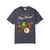 Geckos Don’t Sleep, They Play Drums coffee t-shirt — cartoon gecko Bert drumming, caffeine-and-music printed on the front, navy