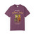 More Coffee, More Cowbell coffee t-shirt — cartoon gecko Bert playing cowbell on a Havana coffee tour printed on the front, berry