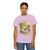 Person wearing the Chapters & Cappuccinos light coffee t-shirt from Coo Coo’s Coffee, orchid