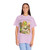 Person wearing the Chapters & Cappuccinos light coffee t-shirt from Coo Coo’s Coffee, orchid female