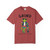 Grind coffee t-shirt — skateboarding gecko Bert grinding a rail with coffee printed on the front, crimson