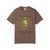 Powered by Coffee & Mild Disappointment coffee t-shirt — deadpan gecko Bert, “coffee and mild disappointment” printed on the front, espresso