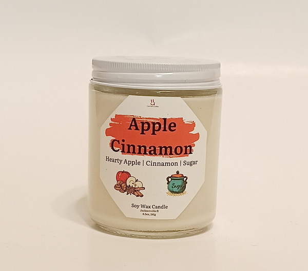 Apple Cinnamon jar candle with warm label and cozy autumn vibes – Coo Coo’s Coffee