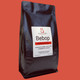 Bebop, medium roast 
coffee. 12oz Red background