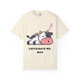 Caffeinate Me Moo tee featuring a sleeping cartoon cow and funny coffee text – Coo Coo’s Coffee humorous t-shirt. Ivory front print