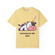 Caffeinate Me Moo tee featuring a sleeping cartoon cow and funny coffee text – Coo Coo’s Coffee humorous t-shirt. Butter front print
