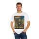 Out of Coffee Tee – Existential scream coffee panic t-shirt by Coo Coo’s Coffee