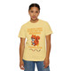 It Deserves Action t-shirt – Childhood cancer tribute shirt with bravery bead trail and Lego-style squirrel by Coo Coo’s Coffee, butter female model