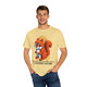 It Deserves Action t-shirt – Childhood cancer awareness tee with Lego squirrel tribute design by Coo Coo’s Coffee, butter male model