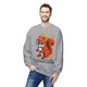 End It for the Kids sweatshirt – pixelated squirrel childhood cancer tribute design in memory of Jaxen by Coo Coo’s Coffee Sport Grey Male Model