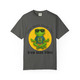 Brew Good Vibes Tee – Zen gecko Bert meditating with coffee on Comfort Colors shirt by Coo Coo’s Coffee Pepper