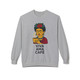 Frida-inspired sweatshirt design with woman holding coffee and “Viva Ama Café” text – Coo Coo’s Coffee, Sport Grey