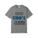 “Sport grey Coo Coo’s Coffee Logo Tee – casual coffee lover’s graphic tee with bold logo design, unisex fit.”